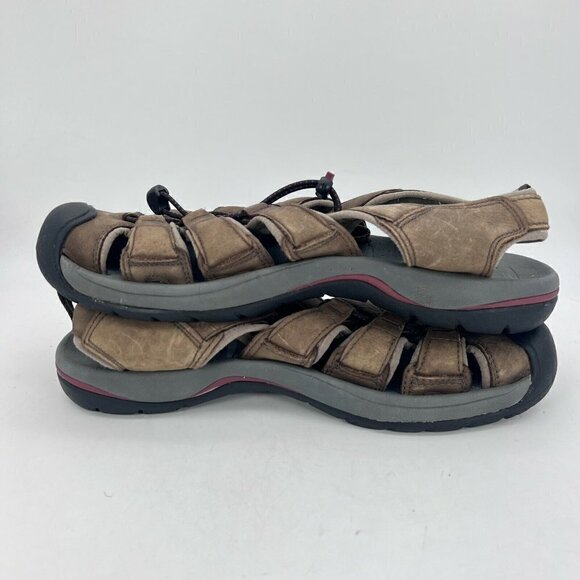 Keen Kanyon Slip on Sandal Men Faux Leather Waterproof Brown 1248-BOBD Size 10 - Picture 9 of 12